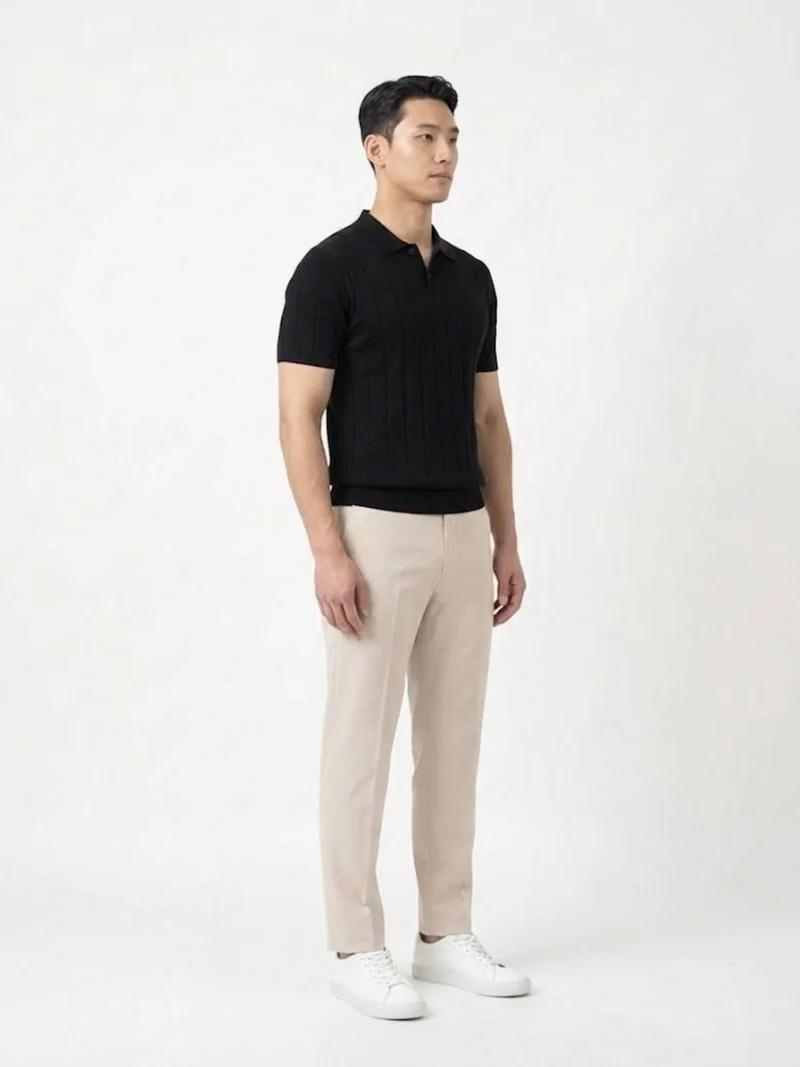 Vertical Ribbed Polo