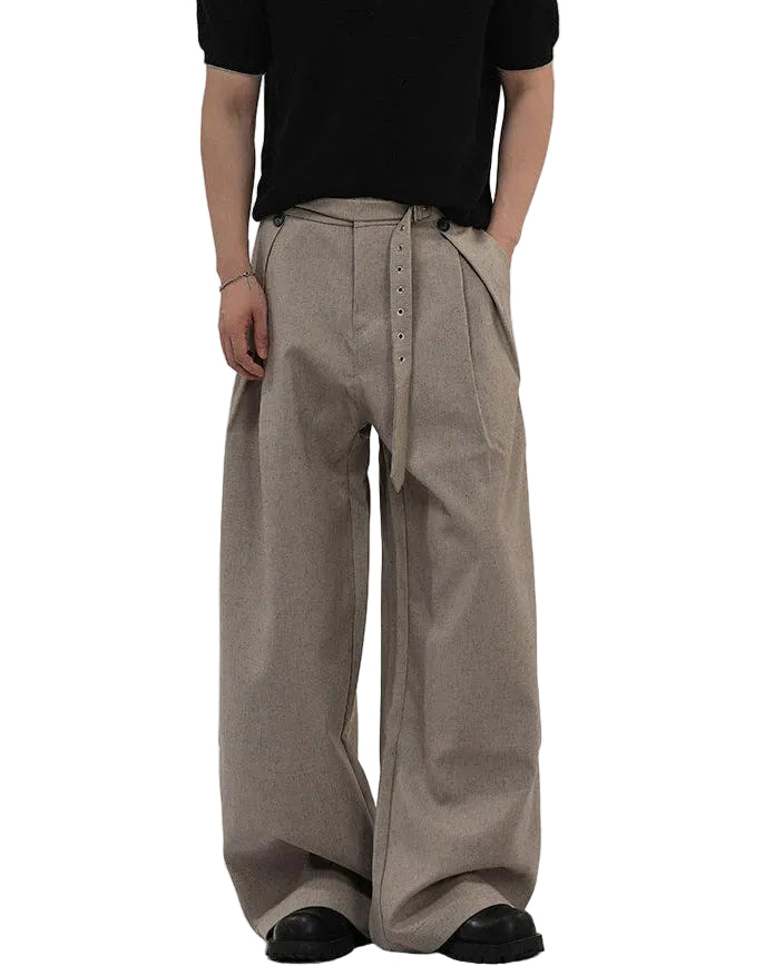 Belted Wide-Leg Trousers