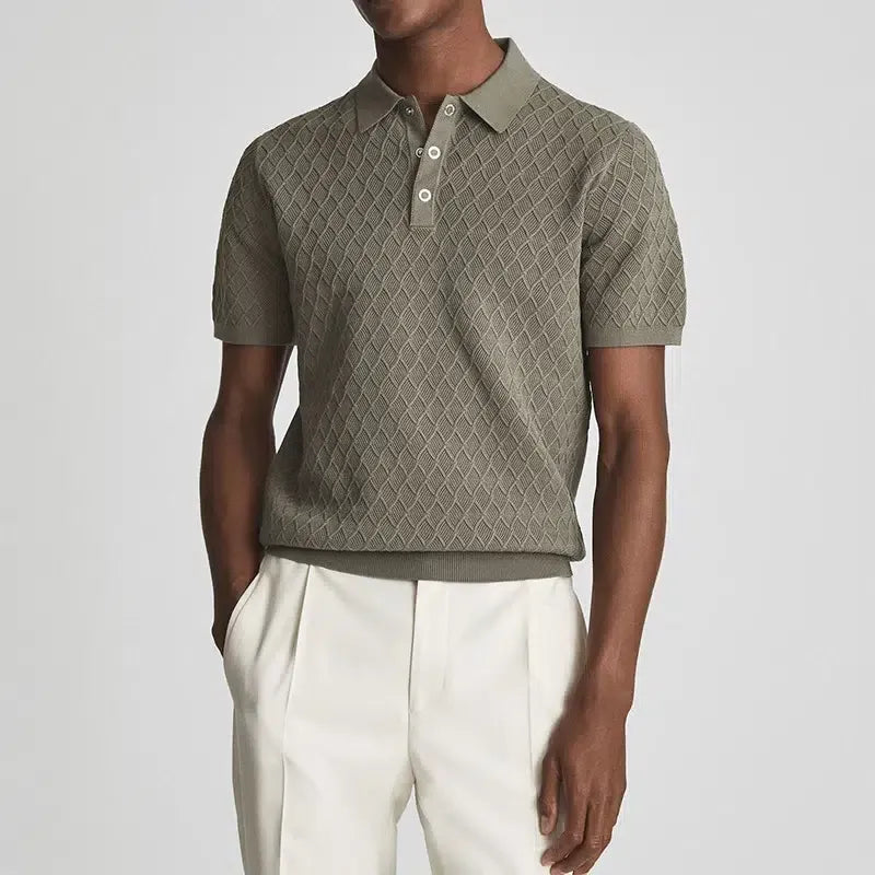 Textured Diamond Polo