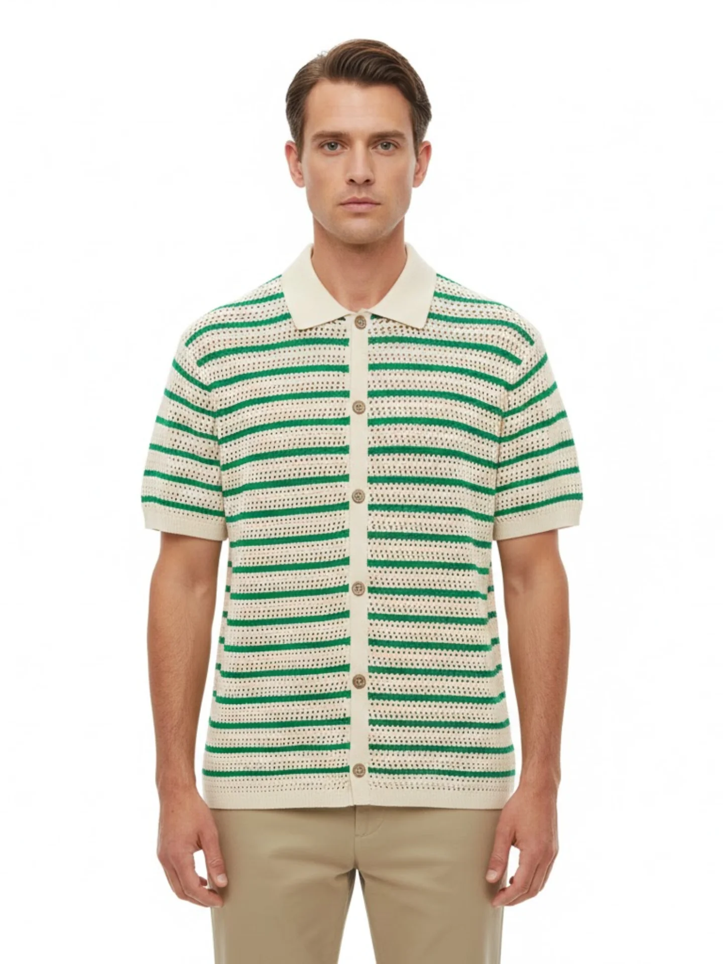 Striped Knit Polo