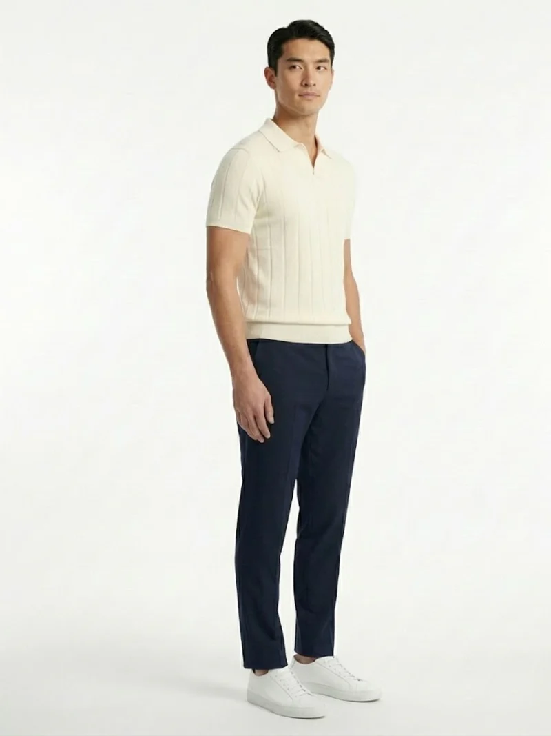 Vertical Ribbed Polo