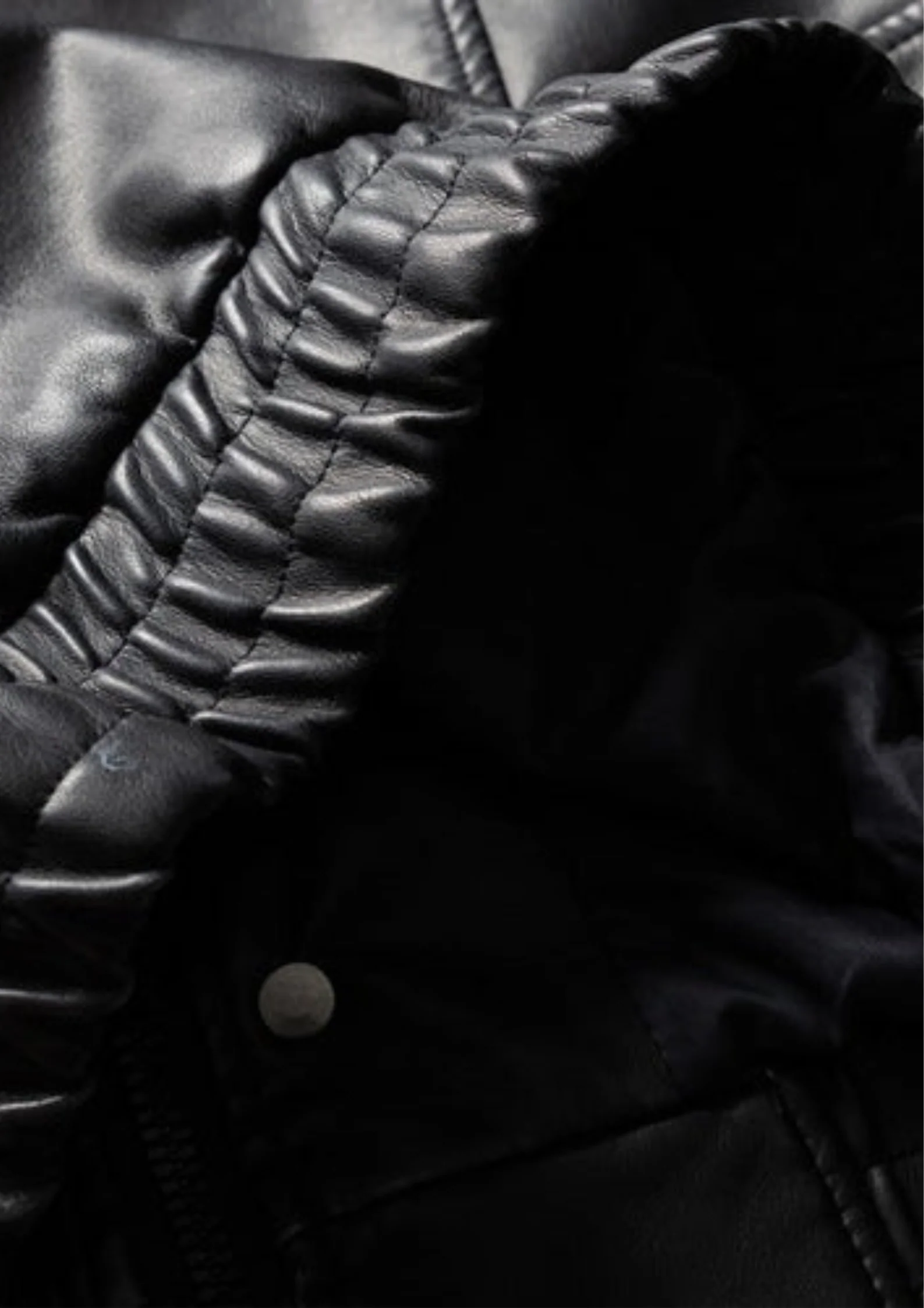 Cropped Leather Jacket
