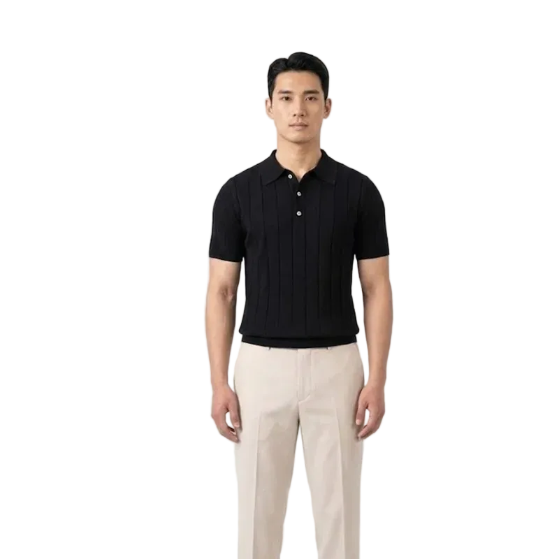 Vertical Ribbed Polo